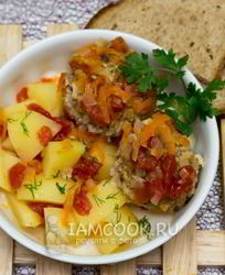 Тефтели, тушенные с картофелем