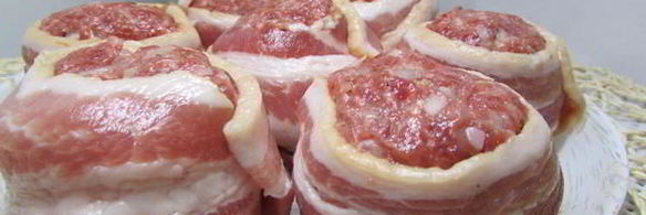 тефтели в беконе с начинкой из моцареллы