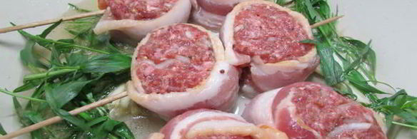 тефтели в беконе с начинкой из моцареллы