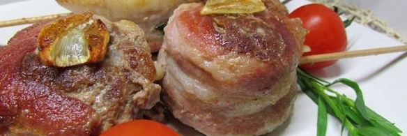 тефтели в беконе с начинкой из моцареллы