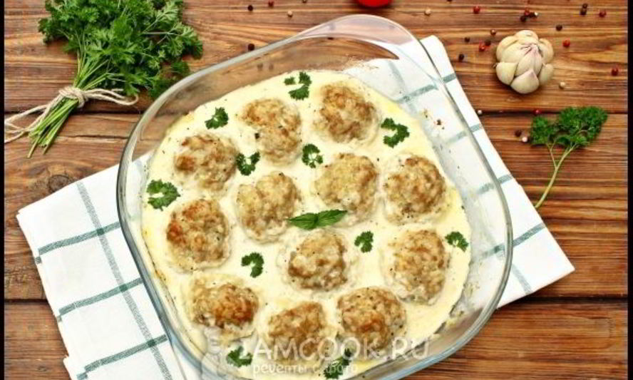Рецепт тефтелей в духовке в сметанном соусе