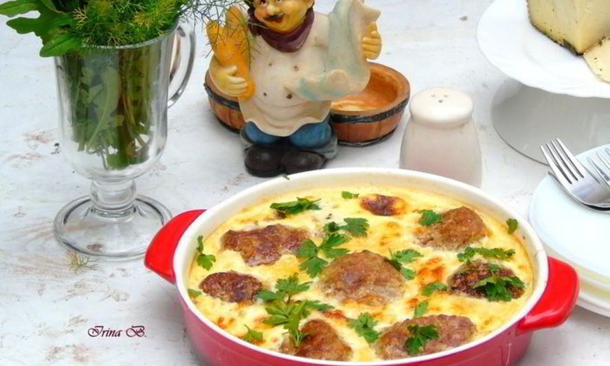 Рецепт тефтелей в сырно-сливочном соусе