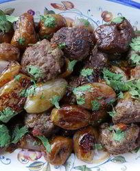 Тефтельки из ягнятины с инжиром и луком-шалотом