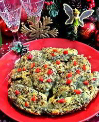 Творожные ньокки со шпинатом, запеченные под сыром