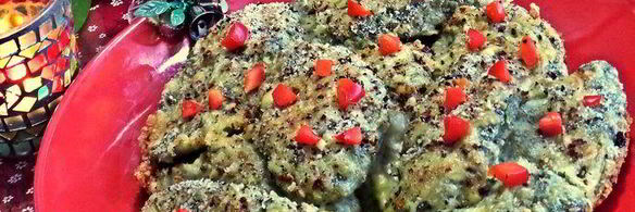 творожные ньокки со шпинатом, запеченные под сыром