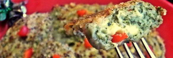 творожные ньокки со шпинатом, запеченные под сыром