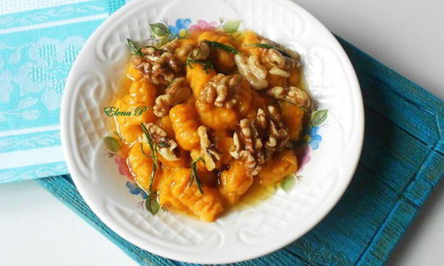 Рецепт тыквенных ньокков с грецкими орехами и розмарином