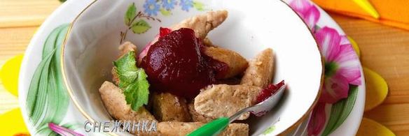 ленивые вареники лайт с ягодным киселем