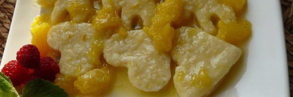 ленивые вареники с апельсиновой карамелью