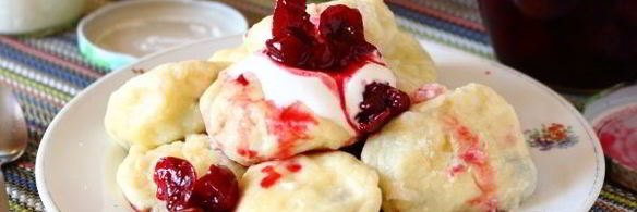 ленивые вареники с вишней