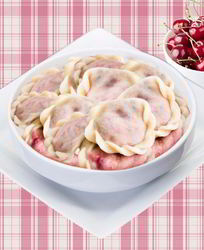 Вареники из замороженных ягод постные