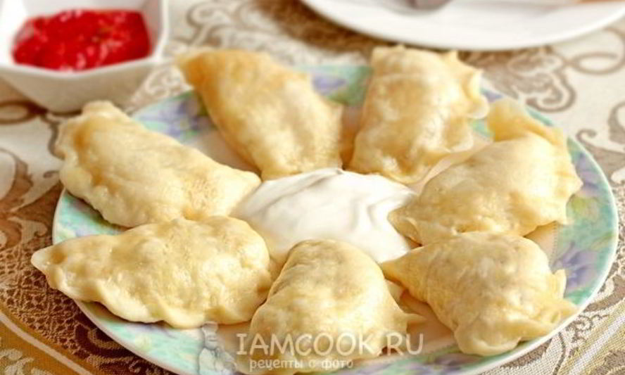 Рецепт вареников на кефире на пару