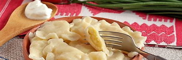 вареники на кислом молоке с картошкой и луком