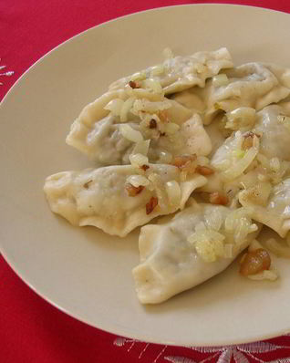 Вареники с гречкой и грибами