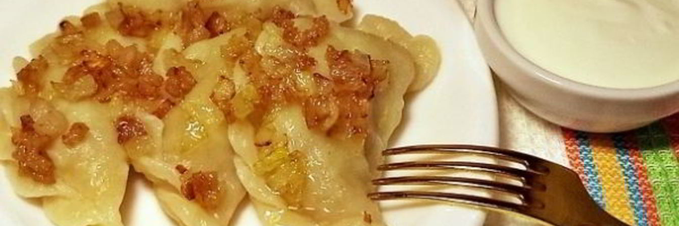 Вареники с картошкой и салом