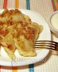 Вареники с картошкой и салом