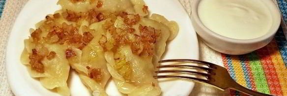 вареники с картошкой и салом