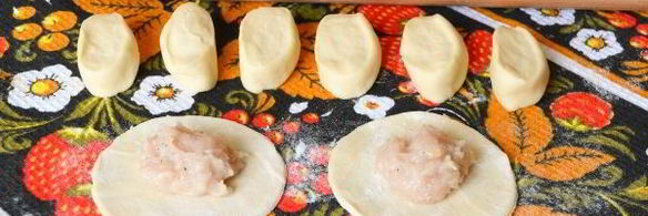 вареники с курицей