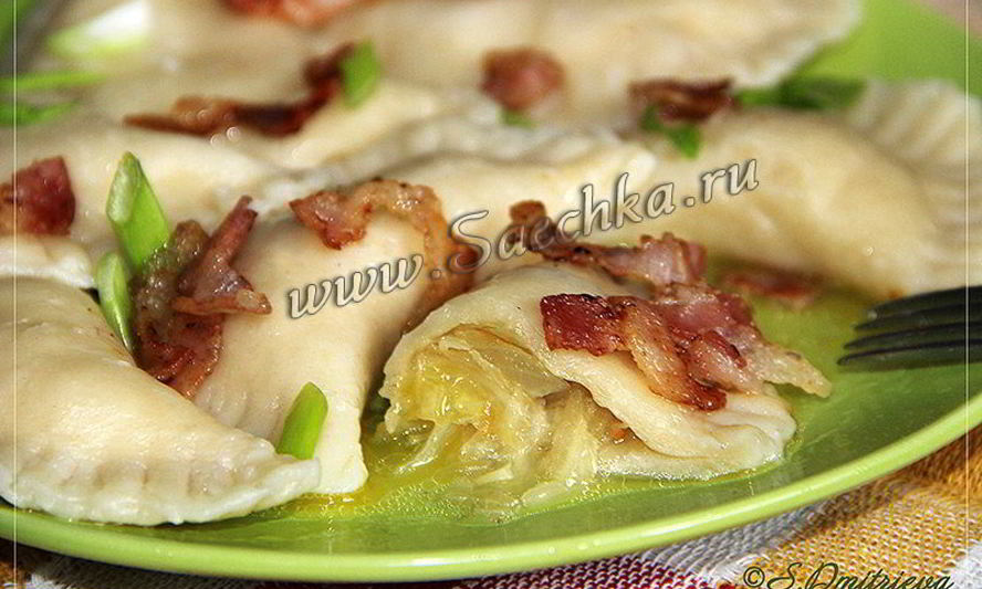 Рецепт вареников с квашеной капустой