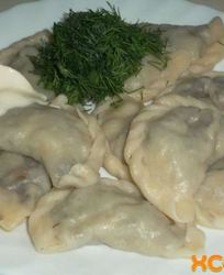 Вареники с шампиньонами