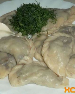 Вареники с шампиньонами