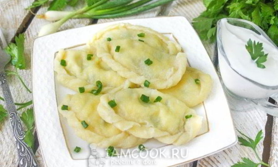 Рецепт вареников с творогом и зеленым луком