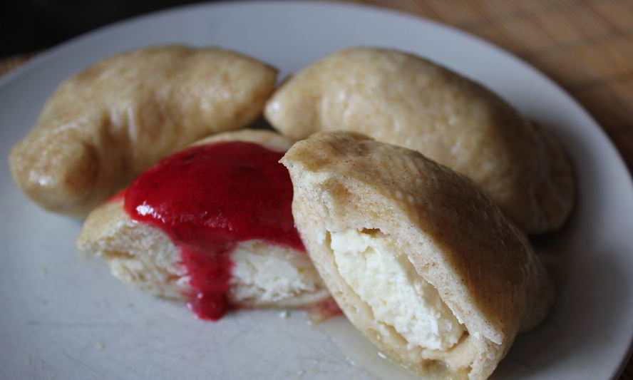 Рецепт вареников с творогом на пару