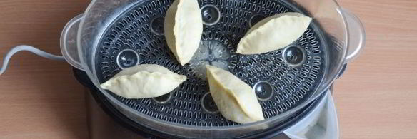 вареники с вишней на пару