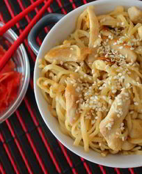 Яичная лапша с терияки