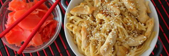 яичная лапша с терияки