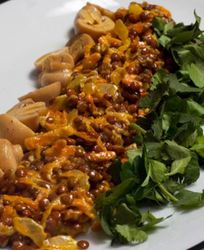 Жаркое из чечевицы