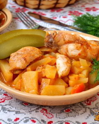 Жаркое из кролика в казане