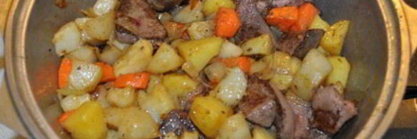 жаркое из печени с картофелем