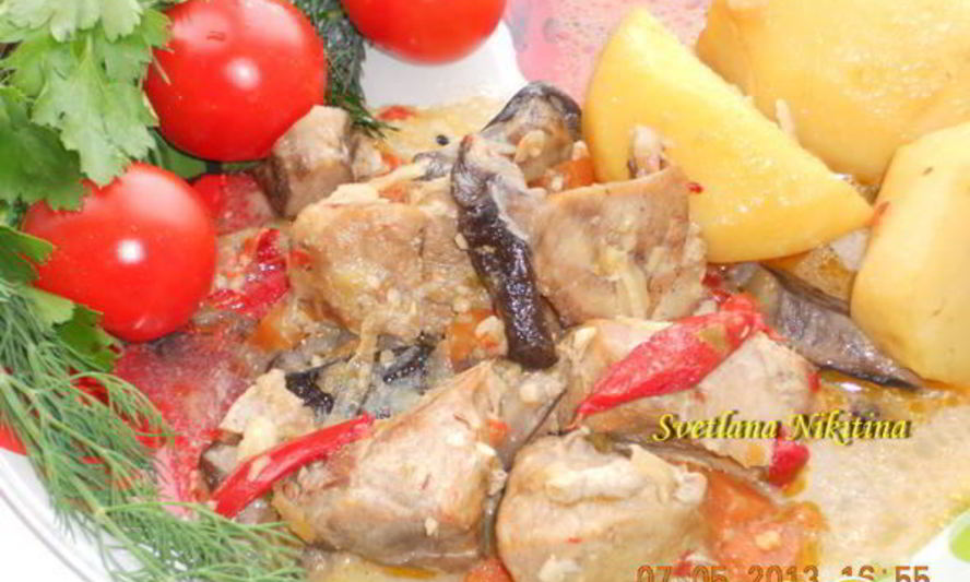 Рецепт жаркого с грибами в мультиварке