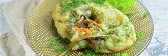 картофельные зразы с грибами в духовке