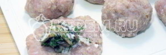 куриные зразы с грибами удачные