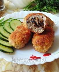 Мясные зразы с грибами
