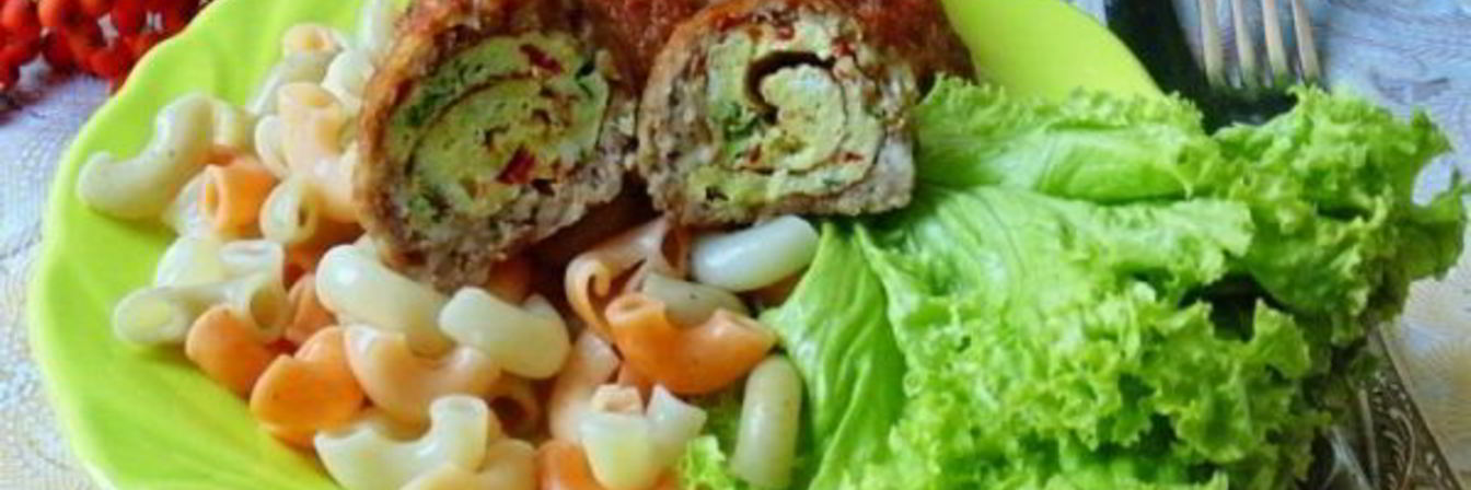 Мясные зразы с омлетом