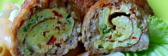 мясные зразы с омлетом