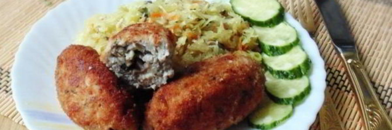 Рыбные зразы с грибами и сыром