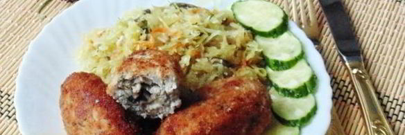 рыбные зразы с грибами и сыром