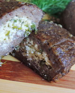 Запеченные гречневые зразы с творожной начинкой