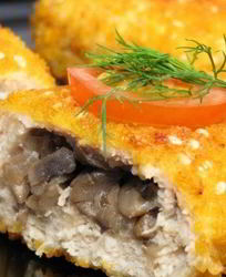 Зразы из индейки с грибами
