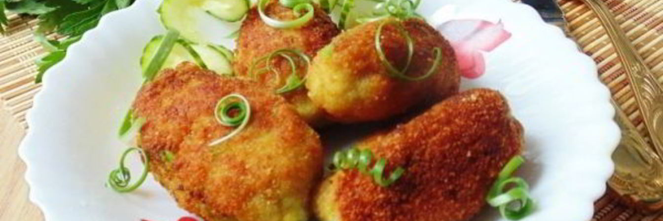 Зразы из рыбы с зеленым горошком