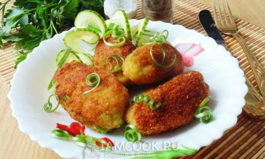 Рецепт зраз из рыбы с зеленым горошком