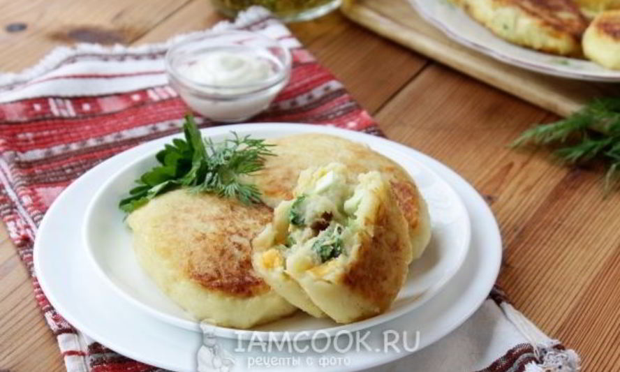 Рецепт зраз картофельных с яйцом и луком