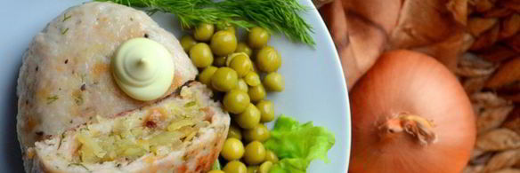 зразы с картофелем и жареным луком