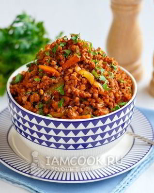 Гречка по-купечески с фаршем