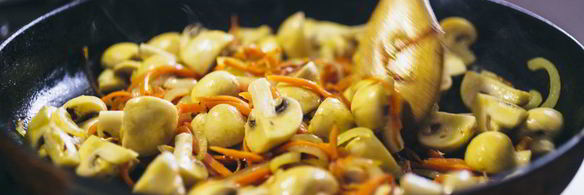 гречка с грибами и овощами