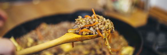 гречка с грибами и овощами